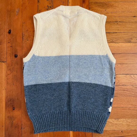 Vintage Westmoreland Knitwear Wool Sweater Vest Sheep Clouds Trees - Picture 2 of 8